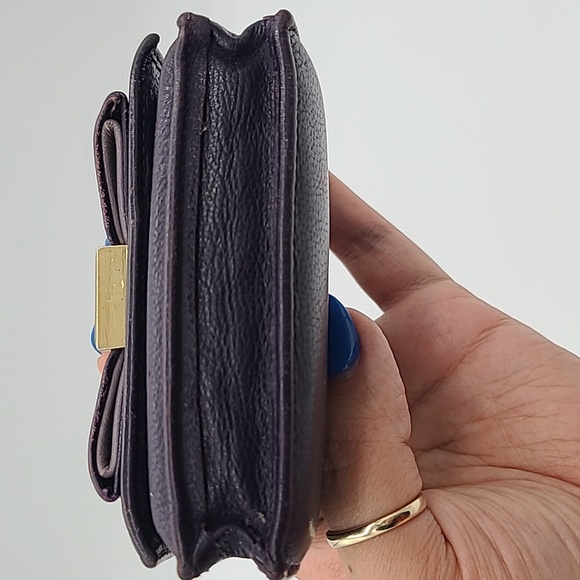 Miu Miu - purple leather bowtie card holder - Picture 5 of 10